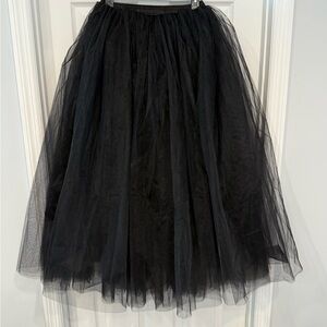 Elegant Black Tulle Skirt
